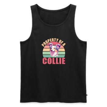 Cadeaux Collie - Débardeur bio Premium Homme - noir - Devant - Michal (187cm)