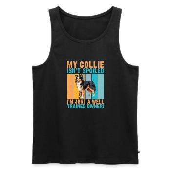 Cadeaux Collie - Débardeur bio Premium Homme - noir - Devant - Michal (187cm)