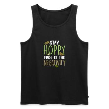 Herpétologiste Crapaud Amphibien Séjour Hoppy Frog The N - Débardeur bio Premium Homme - noir - Devant - Michal (187cm)