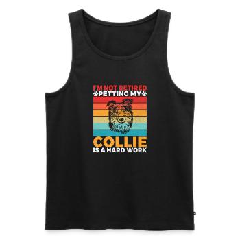 Cadeaux Collie - Débardeur bio Premium Homme - noir - Devant - Michal (187cm)