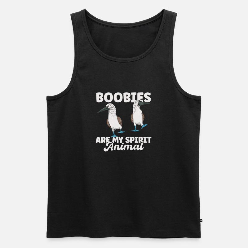 Blaufußtölpel Blue-footed Booby Seevogel - Männer Premium Bio Tank Top - Schwarz