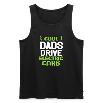 Cool dads drive electric car funny gift ecologic - Débardeur bio Premium Homme - noir - Devant - Michal (187cm)