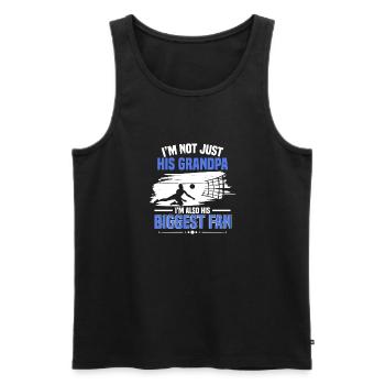 I'm His Grandpa I'm His Biggest Fan Volleyball Gra - Men's Premium Organic Tank Top - black - Front - Michal (187cm)