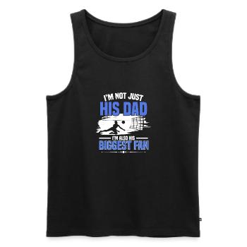 Volleyball Father I'm His Dad I'm Also His Biggest - Männer Premium Bio Tank Top - Schwarz - Vorne - AI Model Male 178 light (178cm)