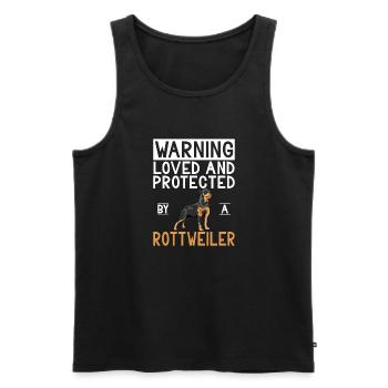 Rottweiler Gifts - Männer Premium Bio Tank Top - Schwarz - Vorne - AI Model Male 178 light (178cm)