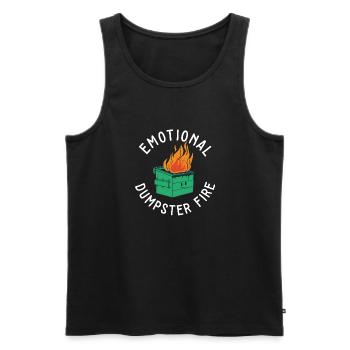 Emotional Heartbroken Quote Emotional Dumpster - Männer Premium Bio Tank Top - Schwarz - Vorne - AI Model Male 178 light (178cm)