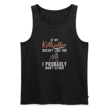 Rottweiler Gifts - Männer Premium Bio Tank Top - Schwarz - Vorne - AI Model Male 178 light (178cm)