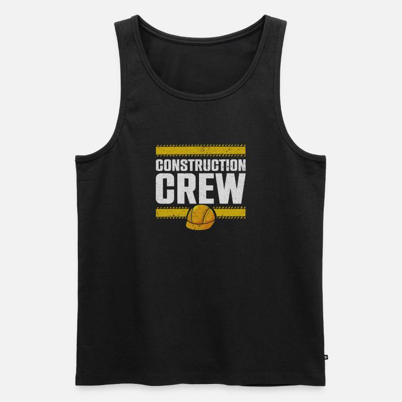 Construction Crew Baustelle Bauherr - Männer Premium Bio Tank Top - Schwarz