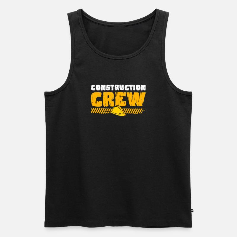 Construction Crew Baustelle Bauherr - Männer Premium Bio Tank Top - Schwarz