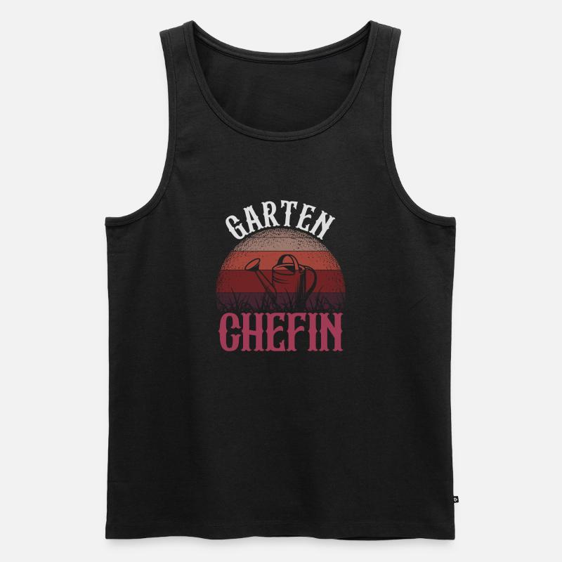 Garten Chefin - Männer Premium Bio Tank Top - Schwarz