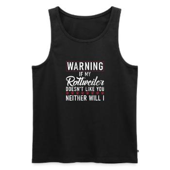 Rottweiler Gifts - Männer Premium Bio Tank Top - Schwarz - Vorne - AI Model Male 178 light (178cm)