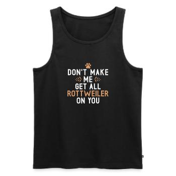 Rottweiler Gifts - Männer Premium Bio Tank Top - Schwarz - Vorne - AI Model Male 178 light (178cm)