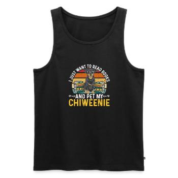 Chiweenie Chien - Débardeur bio Premium Homme - noir - Devant - Michal (187cm)