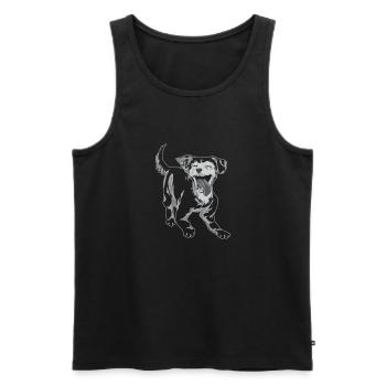 Chiweenie Chien - Débardeur bio Premium Homme - noir - Devant - Michal (187cm)