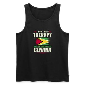 Guyana Flag Guyanese Guyana - Men's Premium Organic Tank Top - black - Front - Michal (187cm)