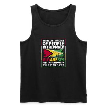 Guyana Flag Guyanese Guyana - Men's Premium Organic Tank Top - black - Front - Michal (187cm)