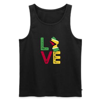 Guyana Flag Guyanese Guyana - Men's Premium Organic Tank Top - black - Front - Michal (187cm)