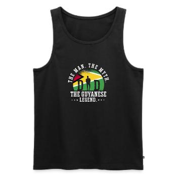 Guyana Flag Guyanese Guyana - Men's Premium Organic Tank Top - black - Front - Michal (187cm)