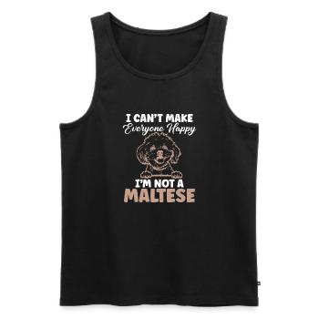 Maltese Owner Gifts - Männer Premium Bio Tank Top - Schwarz - Vorne - Michal (187cm)