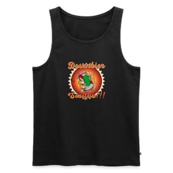 Bier Trinker Saufen Bierdosen Dosenbier Trinker - Männer Premium Bio Tank Top - Schwarz - Vorne - AI Model Male 178 light (178cm)