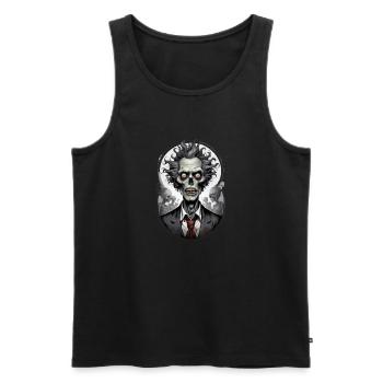 ZOMBIE en costume 3 - Débardeur bio Premium Homme - noir - Devant - AI Model Male 178 light (178cm)