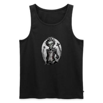 ZOMBIE en costume 8 - Débardeur bio Premium Homme - noir - Devant - Michal (187cm)