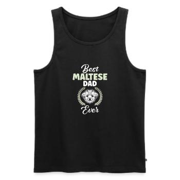 Cadeaux de propriétaire maltais - Débardeur bio Premium Homme - noir - Devant - Michal (187cm)