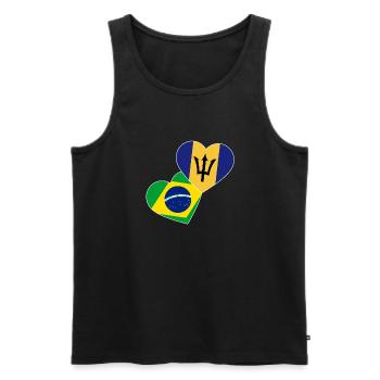 Barbados flag Barbadian bayan - Men's Premium Organic Tank Top - black - Front - Michal (187cm)