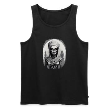 portrait d une momie 5 - Débardeur bio Premium Homme - noir - Devant - AI Model Male 178 light (178cm)