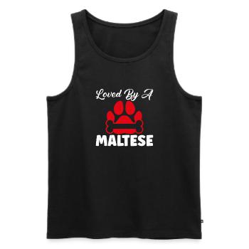 Maltese Owner Gifts - Männer Premium Bio Tank Top - Schwarz - Vorne - Michal (187cm)