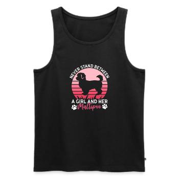 Maltipoo Gifts - Men's Premium Organic Tank Top - black - Front - Michal (187cm)