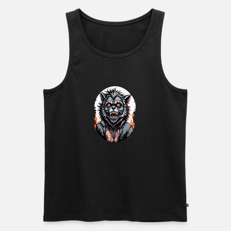 WERWOLF Kostüm 9 - Männer Premium Bio Tank Top - Schwarz