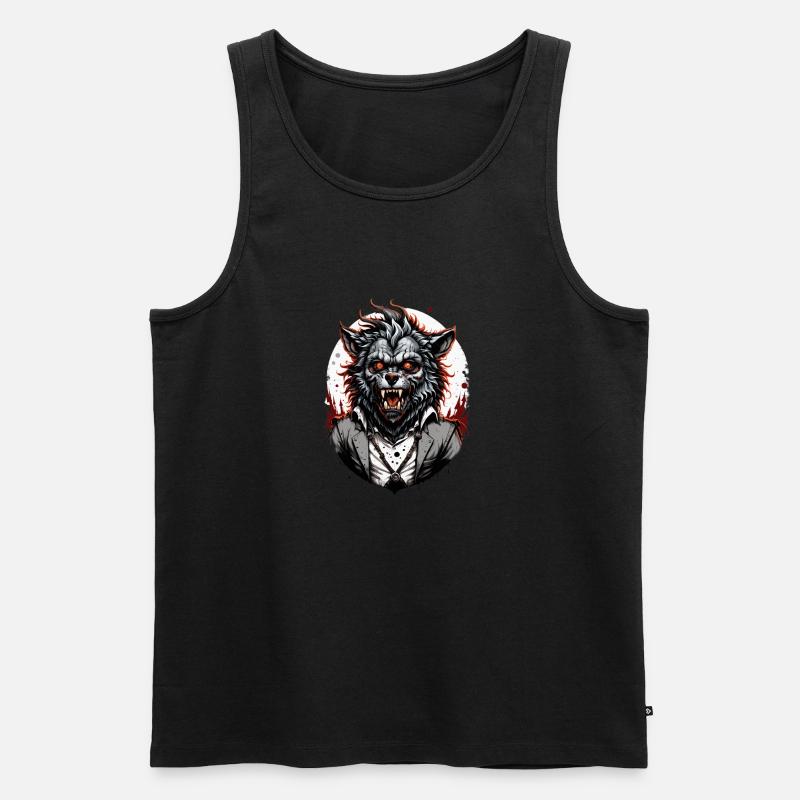 WERWOLF Kostüm 10 - Männer Premium Bio Tank Top - Schwarz