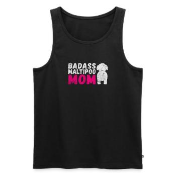 Maltipoo Gifts - Men's Premium Organic Tank Top - black - Front - Michal (187cm)
