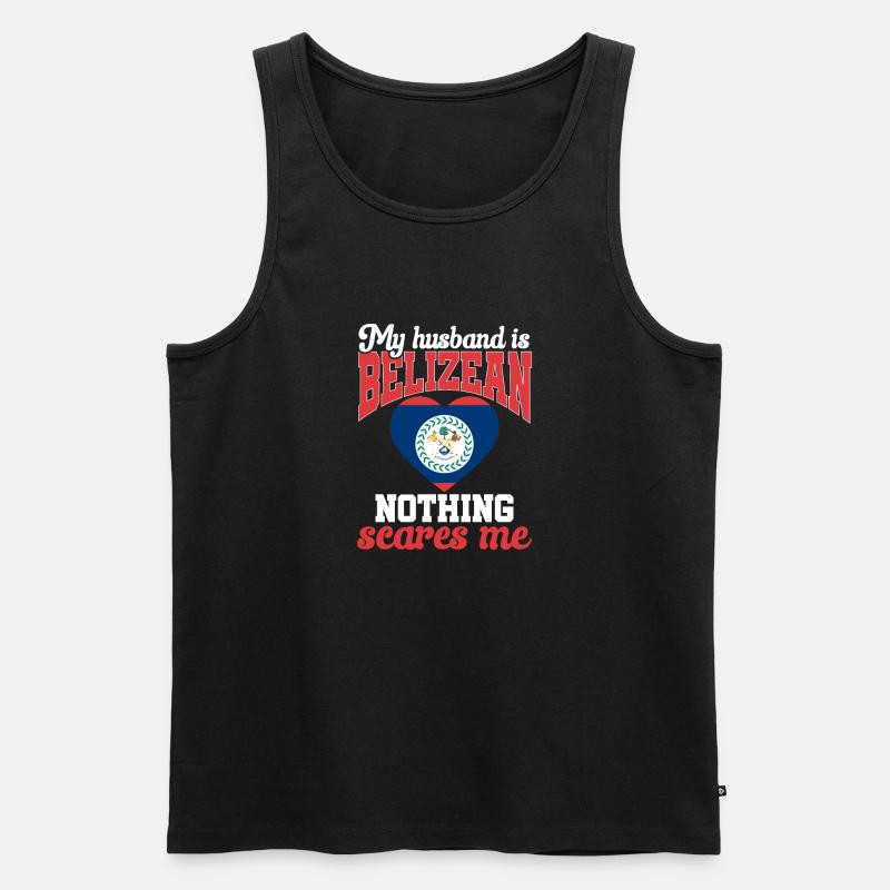 Belize Flagge Belizer - Männer Premium Bio Tank Top - Schwarz