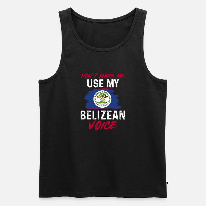 Belize Flagge Belizer - Männer Premium Bio Tank Top - Schwarz