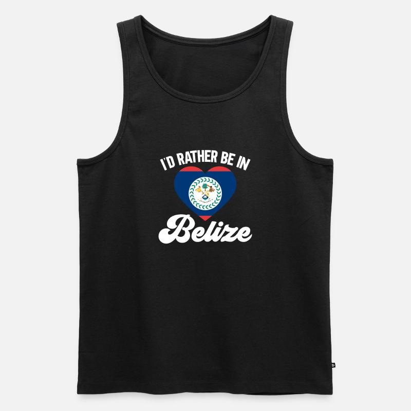Belize Flagge Belizer - Männer Premium Bio Tank Top - Schwarz