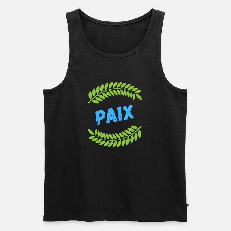 Die Lorbeeren des Friedens - Männer Premium Bio Tank Top - Schwarz