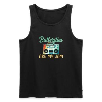 Butterfly Lover Gifts - Men's Premium Organic Tank Top - black - Front - Michal (187cm)