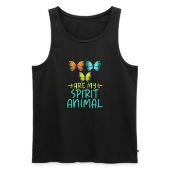 Butterfly Lover Gifts - Men's Premium Organic Tank Top - black - Front - Michal (187cm)