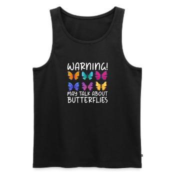 Butterfly Lover Gifts - Men's Premium Organic Tank Top - black - Front - AI Model Male 178 light (178cm)