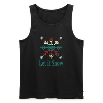 Let it Snow - Männer Premium Bio Tank Top - Schwarz - Vorne - AI Model Male 178 light (178cm)