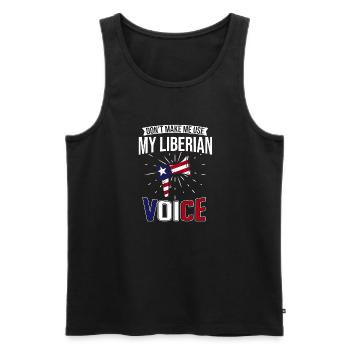 Liberia Flag Liberians - Men's Premium Organic Tank Top - black - Front - Michal (187cm)