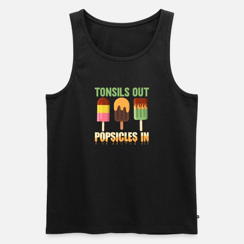 Tonsillektomie Genesung Mandelentfernung - Männer Premium Bio Tank Top - Schwarz