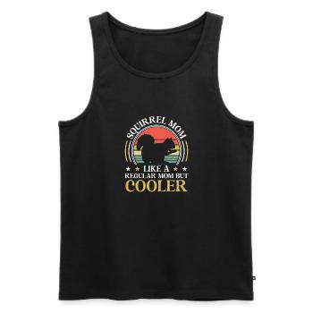 Retro Forest Animal Women Vintage Squirrel Mom - Men's Premium Organic Tank Top - black - Front - Michal (187cm)
