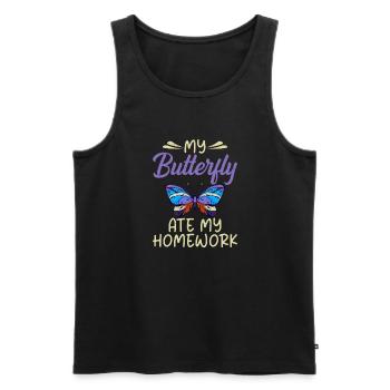 Butterfly Lover Gifts - Men's Premium Organic Tank Top - black - Front - AI Model Male 178 light (178cm)
