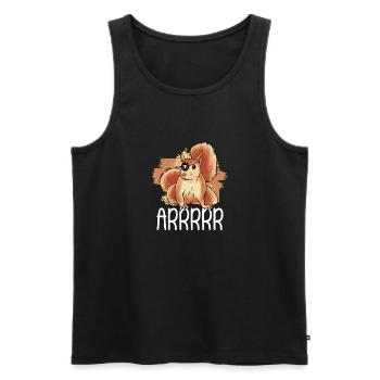 Arrrr Forêt Animal Mignon Enfants Écureuil Pirate - Débardeur bio Premium Homme - noir - Devant - Michal (187cm)