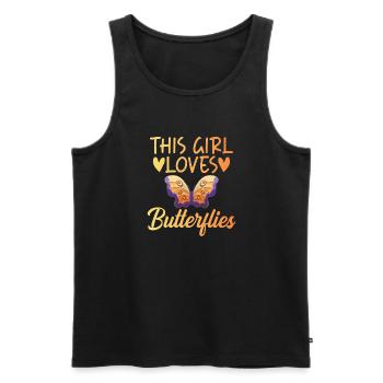 Butterfly Lover Gifts - Men's Premium Organic Tank Top - black - Front - Michal (187cm)