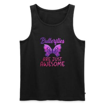 Butterfly Lover Gifts - Men's Premium Organic Tank Top - black - Front - AI Model Male 178 light (178cm)