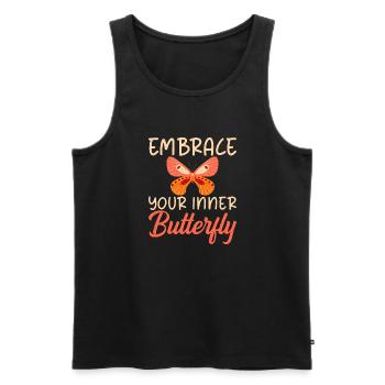 Butterfly Lover Gifts - Men's Premium Organic Tank Top - black - Front - AI Model Male 178 light (178cm)